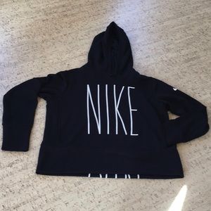 Nike Crop Hoodie - Black - Medium